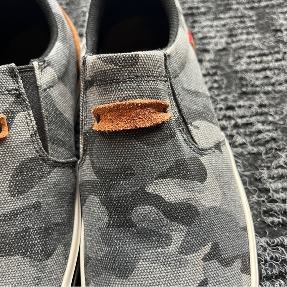 XTRATUF Women's Slip-On Sneakers - Black Canvas with Brown Suede Heel - Picture 7 of 16